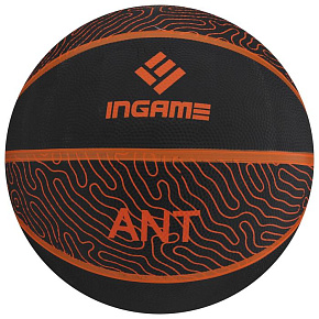 Мяч баск. INGAME Ant №7 чёрно-оранжевый 