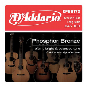 Струны Комплект струн EPBB170 Phosphor Bronze для акустической бас-гитары, Long Scale 