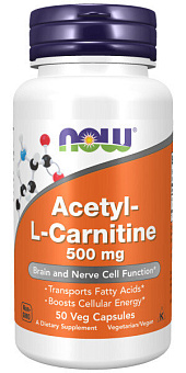 L- Карнитин Acetyl L-Carnitine 500мг 50vcaps 