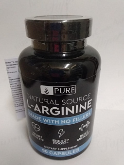 Аминокислоты L-Arginine Pure 90капсул 