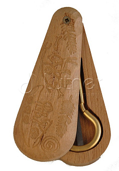 Аксессуары, запчасти гитарные Деревянный футляр с крышкой для варганов 70-85мм, VB-7, бук  
