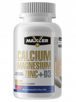 Витаминно-минеральные комплексы Calcium Zink Magnesium+D3 90табл