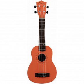 Укулеле (гавайские мини-гитары) Укулеле сопрано KUS-15OR I, верхняя дека и корпус красное дерево, цвет оранжевый, DNT-63679 