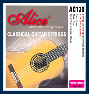 Струны Комплект струн для классической 6-струнной гитары AC130-N, нейлон/посеребренная медь 